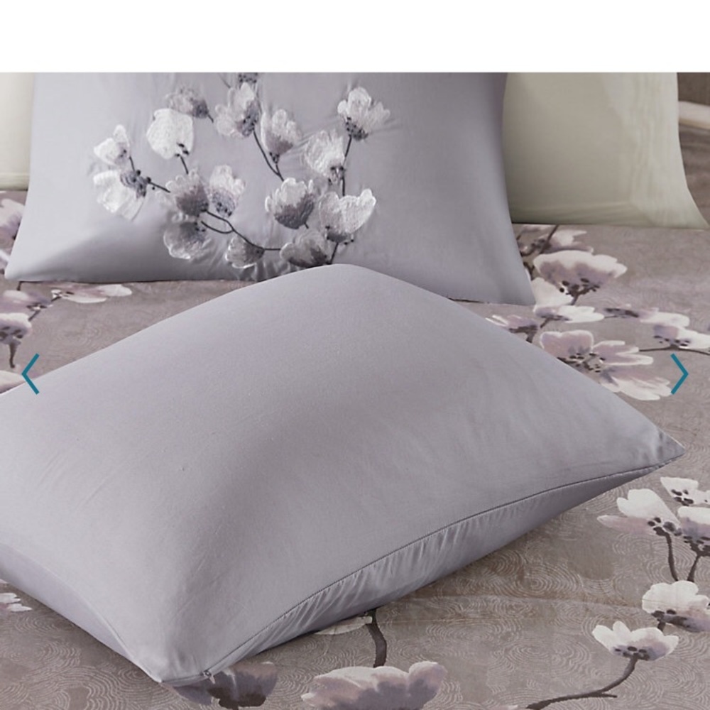 NWT N Natori King/California King Duvet Cover Set Indigo Sakura Blossom - Picture 8 of 13